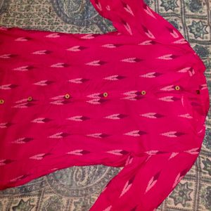 Pink Cotton Kurta