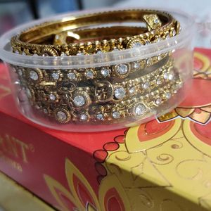 Golden Bride Set Of 4 Bangles