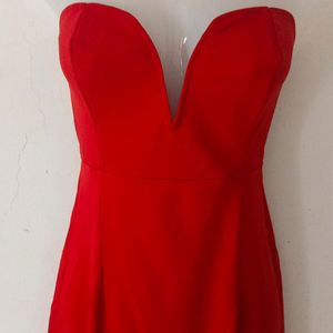 HOT RED CORSET BODYCON