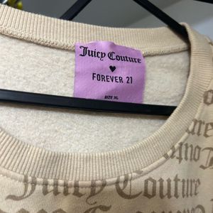 FOREVER 21 &JUICY COUTURE OVERSIZED SWEATSHIRT