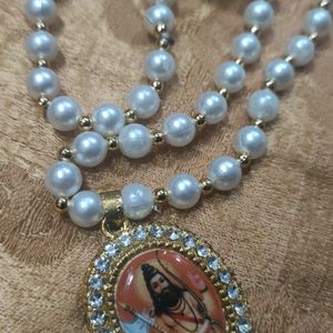 Pearl Mala With Shivji Pendant