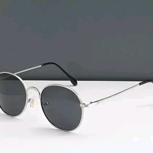 Minelookers Unisex Silver Metal Oval Sunglasses