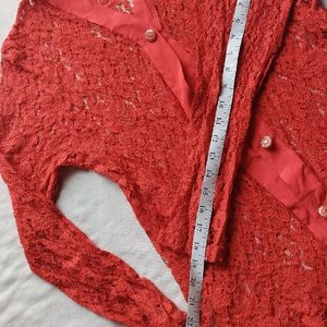 Red Shrug Top