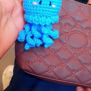 Jellyfish Crochet Keychain