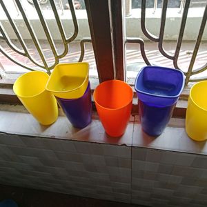 Plastic Glass And Bowl Set