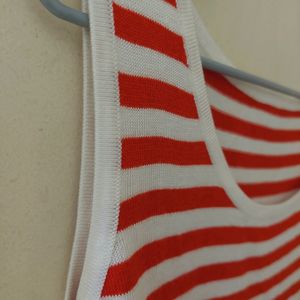 Red White Striped Dress