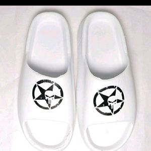 Men White Stylish Comfortable Slide Size-8