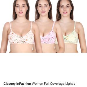 New Cotton Padded Bra Pack Of 3