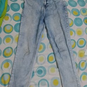 Zudio Baggy Sky Blue Denim Jeans