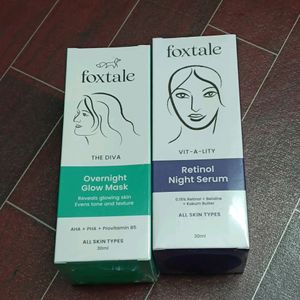 FOXTALE Combo Overnight Glow Mask,Retinol Serum