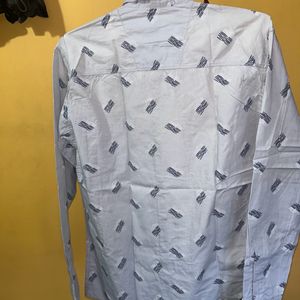 NEW GREY PRONTED SHIRT WITH GREAT QUALITY