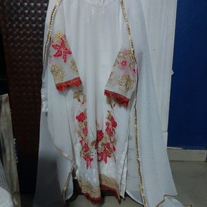 Pakistani Floral Thread Work Suit