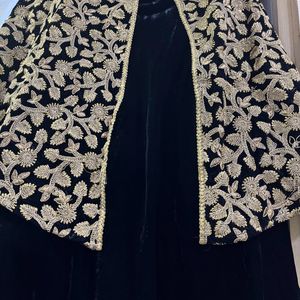 Black And Golden Choli Sharara