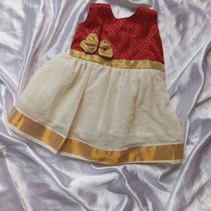 New Baby Frock  Cotton For Onam Base