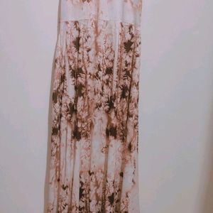 Brown Printed Dress For Girl Or Woman 30 Bust