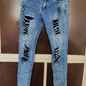 Ribbed Denim Jeans