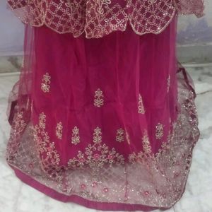 Golden Embroidery Lehenga Choli With Dupatta