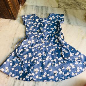 Blue Cotton Frock