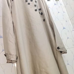 Abaya With Dupatta Creme