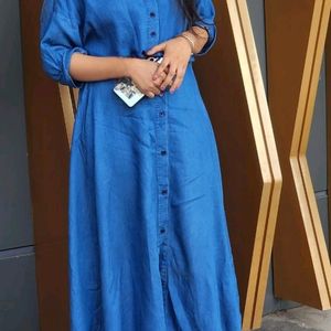 CLASSY DENIM MAXI DRESS