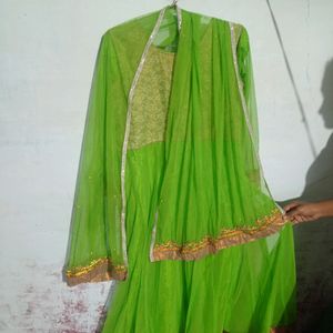 Green Stylish Party Wear Frock