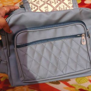 Grey Hand Bag ..used Item Look Nice