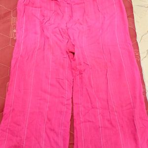 Pink Color Cotton Palazo