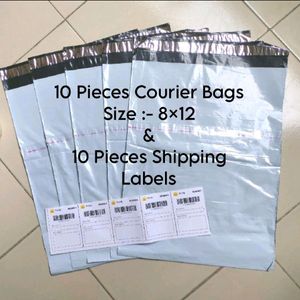 COURIER BAG AND SHIPPING LABELS 25+25 Pcs.