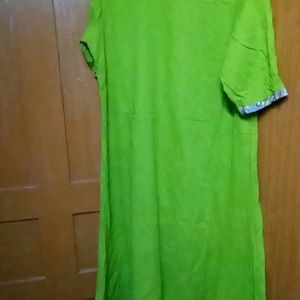 Green Cotton Kurta