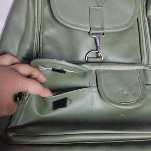 Olive Green Collage Bag