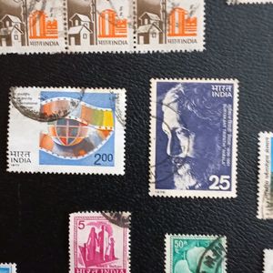 64 Used Postal Stamps