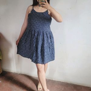 Floral Dark Blue Dress