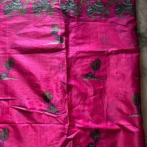 Beautiful Printed Pink Saree