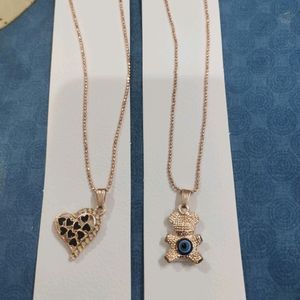 Korean Girls Pendant With Chain