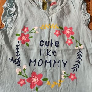 Combo Of 5 Girls Babyhug Tees 3-4 Years