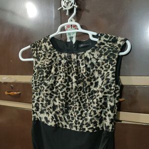 Cheetah Print Black Bodycon Dress