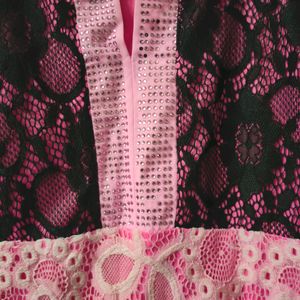 Women's Pink Net Top