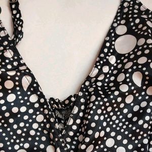 Satin Polka Dot Dress