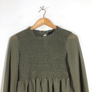 Olive Green Casual Top (Women’s)