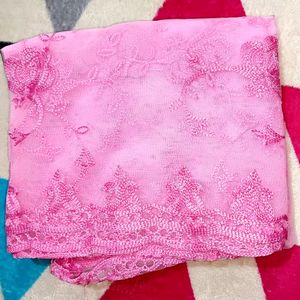 Soft Net (nylon) Pink Dupatta