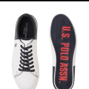 US Polo Men Black & White Sneakers