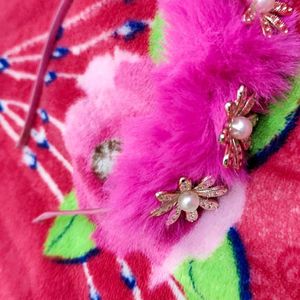 Pink Fur Hair Band For Baby Girl And Girls