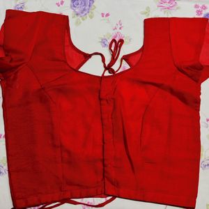 Red Princess Cut Blouse