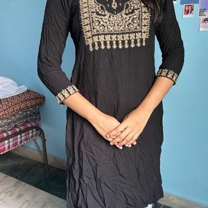 Black College And Office Kurta