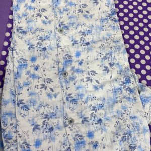 SALE🔥🔥🔥🔥🔥🔥Blue Flower Print Shirt For Men