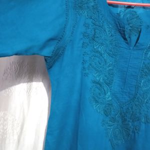 Cotton Chikankari Kurti