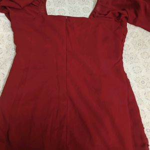 Maroon Smoking Dress