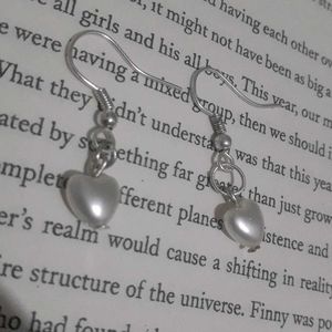 Pearl Heart Earrings