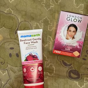 Mamaearth Face Wash And London Glow Powder