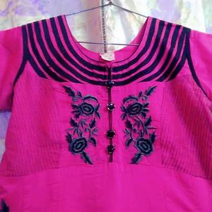 Ladies Pink Frock Kurti